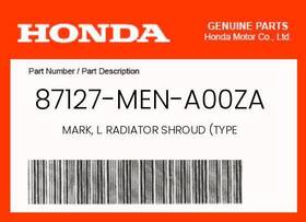 87127-men-a00za Honda Genuine Mark L. Radiator Shroud Type -