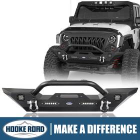 Hooke Road 752058091805 Fit 2007-2018 Jeep Wrangler Jk/jku Destroyer Mid Width Front Bumper