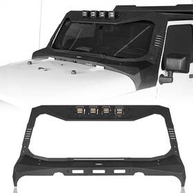Bxg.2060-s Hooke Road Windshield Frame Cover Roof Sun Visor Cowl Body Armor For Jeep Wrangler Jk 07-18