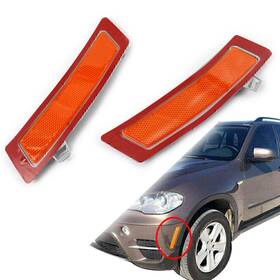 Hukyu 612024315833 1 Front Bumper Marker Cover Reflector For Bmw X5 E70 2011 2012 2013 Hs
