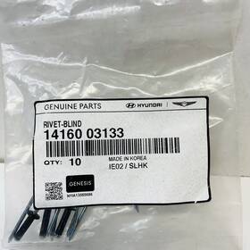 14160-03133 Hyundai Genuine Oem Bumper Cover Support Rail Rivet 1416003133 New Pack Of 10