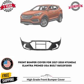 86510f3000 Hyundai 14419005 Front Bumper Cover For 2017-2018 Elantra Primed Usa Built