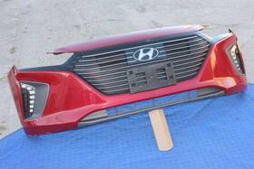86350-g2100 Hyundai 17-19 18 Ioniq Hybrid Front Bumper Led Drl Air Shutter Grill Oem Maroon