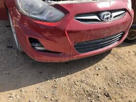 865111r000 Hyundai 2012 2013 Accent Front Bumper Assembly P9r Red With Fog Lamps 880479