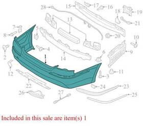 866403n010 Hyundai 2012 Equus Rear Bumper Cover - Oem Replacement