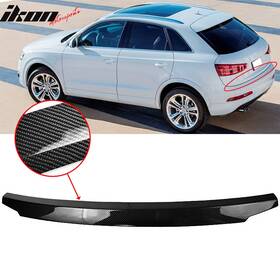 9-st-0035 Ikon Motorsports Fits 15-18 Audi Q3 Rear Bumper Cover Protector Step Plate Guard Carbon Fiber Cf