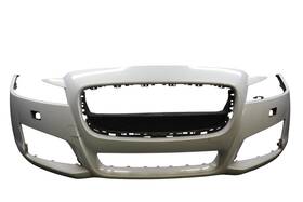 8x2317d957fe Jaguar 16-19 Xf Front Bumper Cover Panel Assembly Silver Oem