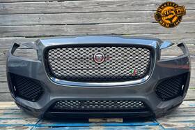 Hk8m17b971db8lml Jaguar 2017-2020 F-pace S R-sport Complete Front Bumper Cover Gray Oem 79 Kmi