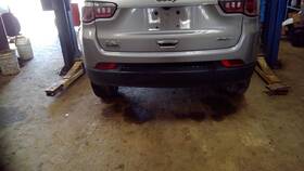 190-10182f Jeep/plymouth Truck Silver Rear Bumper One Piece Lower Cover Without Park Assist Fits 17-24 Compass