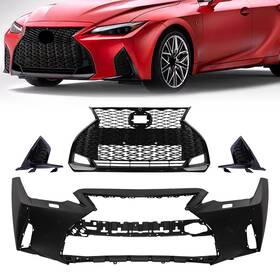 Bspagc918 Jx 4pcs For 2021-2024 23 Lexus Is300 Is350 Front Bumper Grille Covers F-sport Style