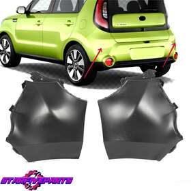 Ospcbp080 Jx Rear Bumper Upper End Cover Tetured Primed Set Pair Fits 2014-2016 Kia Soul