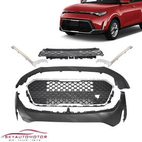 Samrgc897 Jx For 2023 2024 2025 Kia Soul Front Bumper Cover Set With Grille And Molding Trim