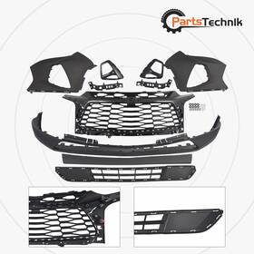 1kpgm1205k20 Karpal Fits 2019-2022 Chevy Blazer Rs Front Bumper Cover Grille Assembly Black Chrome