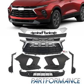 1kpgm1205k27 Karpal Fit 2023 2024 Chevrolet Blazer Front Bumper Cover Assembly Kit Grille Grill Set