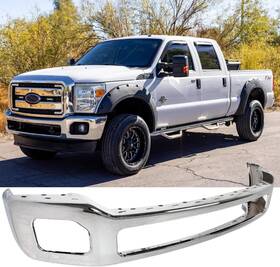 11718535 Kecilnrs Chrome Steel Front Face Bar Step Pad For 2011-2016 Ford F250 F350 Super Duty