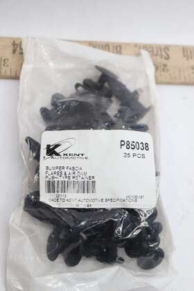 P85038 Kent Automotive 25-pk Bumper Fascia Flares/air Dam Push Type Retainer Black