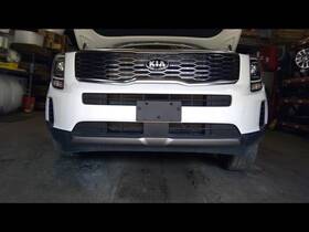 105-10442d Kia Front Bumper Satin Chrome Outer Grille Surround Fits 2020-2022 Telluride 1415909