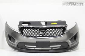 86512-c6000 Kia 2016-18 Sorento Front Bumper Cover Panel Titanium Silver And Grill Grille Oem