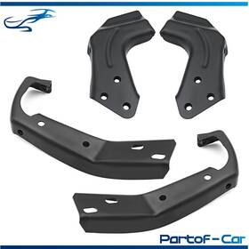 Kte1825002 Kinte Tech Front Bumper Brackets Black Set Of 4 Fit For Chevrolet/gmc C-k Series 1994-2000