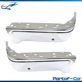 Kte3348381 Kinte Tech Left Right Rear Bumper Ends Pickup With Sensor Holes Chrome For Ford F150 2009-2014