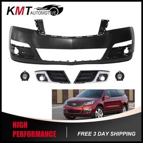 Kmtot002278 Kmt Automotive Kmtot002067 New Front Upper Bumper Cover And Fog Light Set For 2013-2017 Chevrolet Traverse