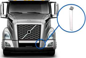 Gs-v-079-2 Kozak Middle Center Bumper Left Side Chrome Trim Mold Compatible With Volvo Vnl 2018