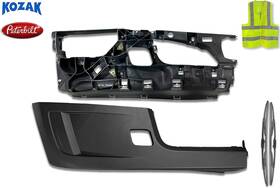 Pe-041-2b Kozak Peterbilt 579 2022 Bumper Corner Without Fog Hole And Inner Reinforcement Set Right