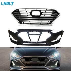 Om192429oc Lablt Front Bumper Cover&front Upper Grille For Hyundai Sonata 2018-2019 Plastic