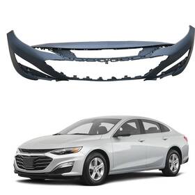 Qs242752qr Lablt Front Bumper Cover Fascia For Chevy Malibu 2019-2021 Unpainted Plastic