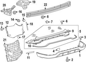 52562-0e101 Lexus Genuine Bumper Cover Support Rail