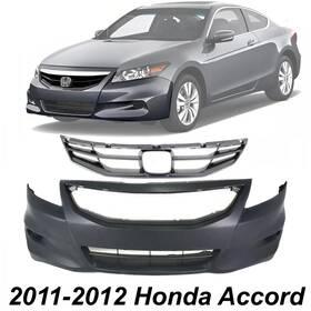 12715772 Locusautoparts Front Bumper Cover Primed And Grille Assembly For 2011-2012 Honda Accord