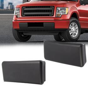 Lqi V-02rsb1201abk For 2009-2013 2014 Ford F-150 Front Bumper Guards Pads End Caps Cover Trim Pair
