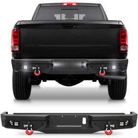 Bp-r1002 Lsmmotor Steel Rear Bumper Fit For Ram 2500/3500hd 2010-2018 With Led Lights Sensor Holes