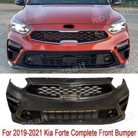 Lsot001831a B Front Bumper Cover Fascia Upper Lower Set For 2019 2020 2021 Kia Forte Primed