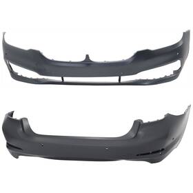 17968590 Martins Set Of 2 Bumper Cover Fascias Front And Rear For 540 Bmw 540i Xdrive 17-20 Pair