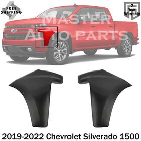 14930271 Master Auto Parts Front Bumper Upper Cover Fascia Pair Set For 2019-2022 Chevrolet Silverado 1500