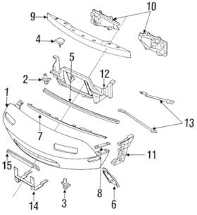 Na01-50-0k0b Mazda Genuine Bumper Cover Retainer