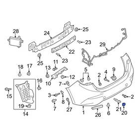 Bfyb50el1 Mazda Oe For 3 2014-2018 Rear Left Tow Hook Cover