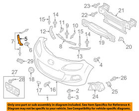 Np32-50-153bb Mazda Oem Mx-5 Miata Front Bumper Grille Grill-mount Bracket Right Np3250153bb