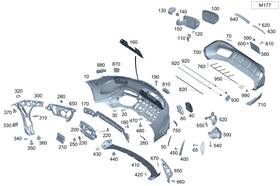 192-880-72-00 Mercedes-benz Genuine Bumper Lateral Support