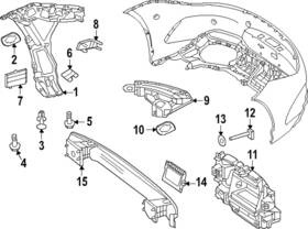197-889-01-95 Mercedes-benz Genuine Side Reinforced Insulator