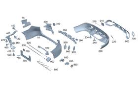 205-490-40-03 Mercedes-benz Genuine Tailpipe Trim