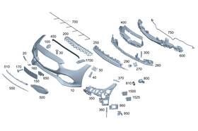 Mercedes-benz 206-885-58-05 Genuine Mercedes-benz Basic Carrier Bumper