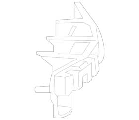 212-880-20-03 Mercedes-benz Genuine Bumper Cover Support Rail Bracket