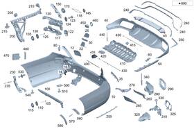 213-490-01-07 Mercedes-benz Genuine Tailpipe Trim