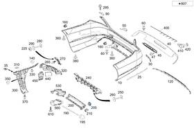 222-490-85-02 Mercedes-benz Genuine Tailpipe Trim