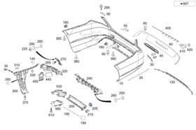 222-885-15-21 Mercedes-benz Genuine Mounting Rail