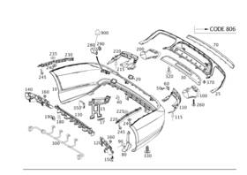 231-490-02-00 Mercedes-benz Genuine Tailpipe Trim
