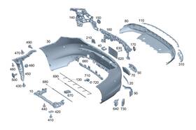 236-880-12-00 Mercedes-benz Genuine Basic Carrier Bumper