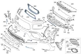 247-885-43-08 Mercedes-benz Genuine Basic Carrier Bumper